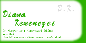 diana kemenczei business card